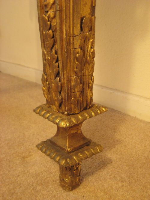 19TH CENTURY MARBLE TOP CONSOLE TABLE - ADDITIONAL PHOTO 9