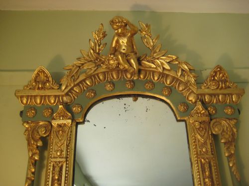 PAINTED AND PARCELGILT BRACKET MIRROR - ADDITIONAL PHOTO 1