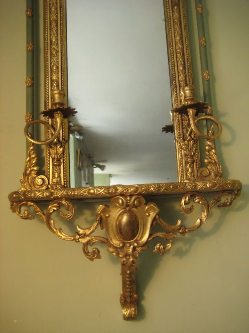 PAINTED AND PARCELGILT BRACKET MIRROR - ADDITIONAL PHOTO 2