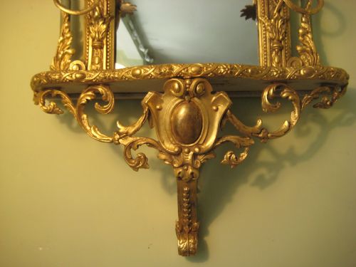 PAINTED AND PARCELGILT BRACKET MIRROR - ADDITIONAL PHOTO 4