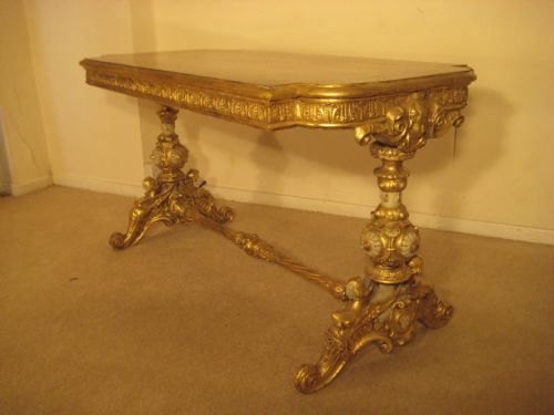 19th century gilt centre table - CATEGORY: ANTIQUE TABLES - DATED 1860