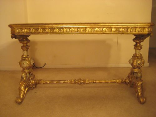 19TH CENTURY GILT CENTRE TABLE - ADDITIONAL PHOTO 2