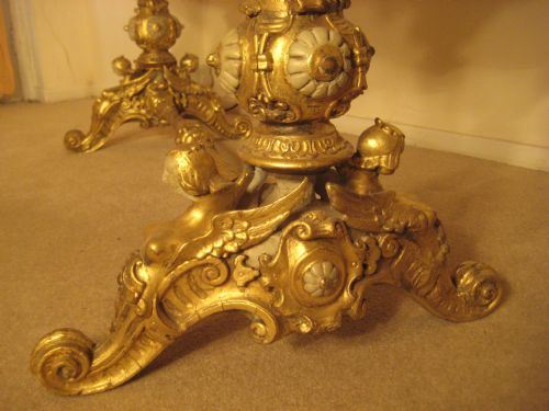 19TH CENTURY GILT CENTRE TABLE - ADDITIONAL PHOTO 4