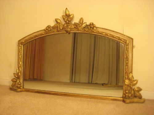 gilt overmantel - CATEGORY: ANTIQUE MIRRORS - DATED 1880