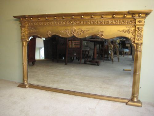 english gilt overmantle - CATEGORY: ANTIQUE MIRRORS - DATED 1880