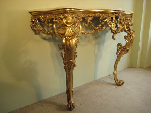 19TH CENTURY GILT CONSOLE TABLE - ADDITIONAL PHOTO 2