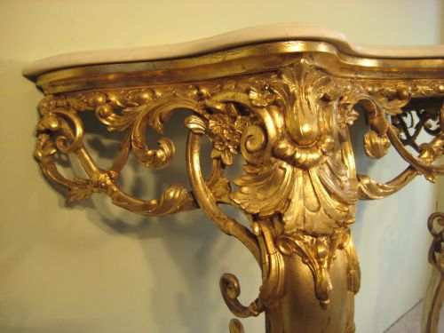 19TH CENTURY GILT CONSOLE TABLE - ADDITIONAL PHOTO 6