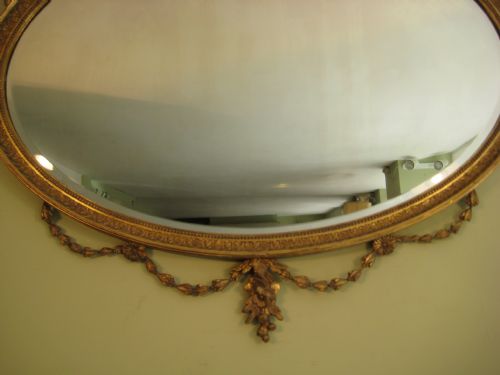 GILT ADAMS STYLE MIRROR - ADDITIONAL PHOTO 3