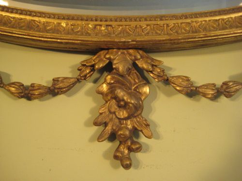 GILT ADAMS STYLE MIRROR - ADDITIONAL PHOTO 4