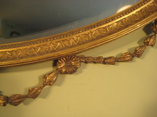 GILT ADAMS STYLE MIRROR - ADDITIONAL PHOTO 5