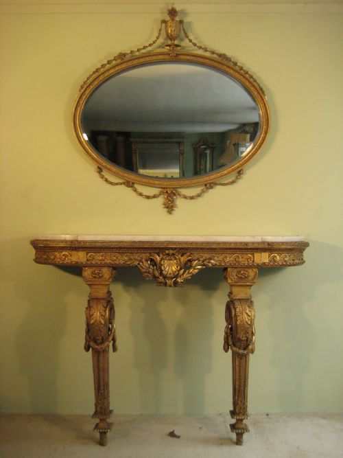 GILT ADAMS STYLE MIRROR - ADDITIONAL PHOTO 6