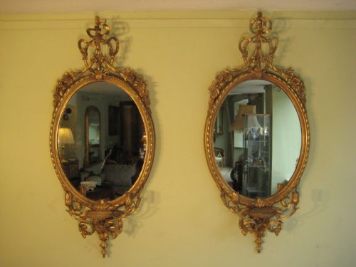 pair gilt girandoles - CATEGORY: ANTIQUE MIRRORS - DATED 1870