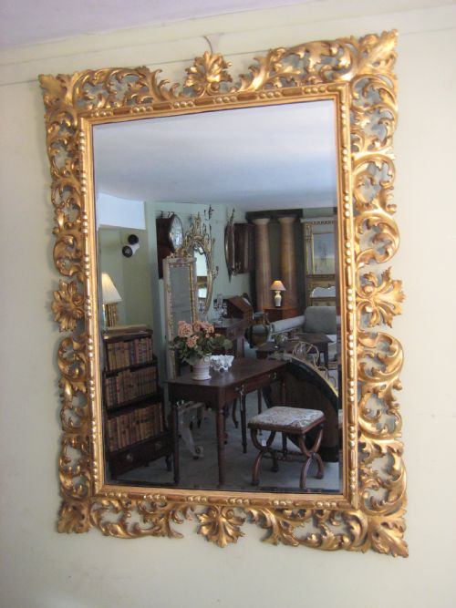 florentine giltwood mirror - CATEGORY: ANTIQUE MIRRORS - DATED 1900