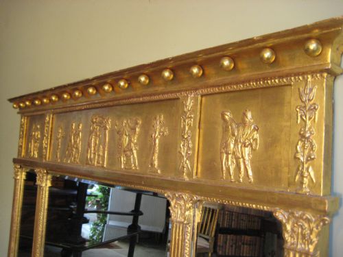 GILT NEOCLASSICAL TRIPLEPLATE OVERMANTLE - ADDITIONAL PHOTO 1