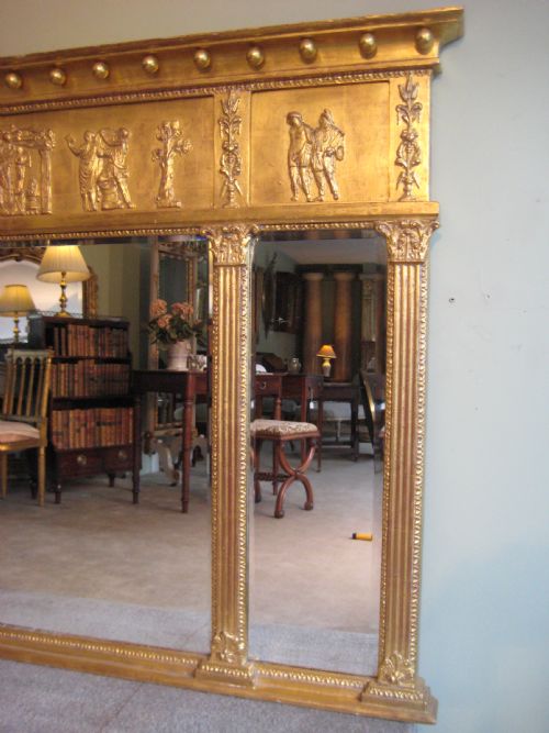 GILT NEOCLASSICAL TRIPLEPLATE OVERMANTLE - ADDITIONAL PHOTO 3