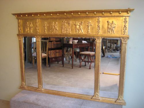 GILT NEOCLASSICAL TRIPLEPLATE OVERMANTLE - ADDITIONAL PHOTO 7