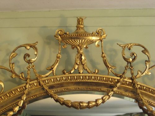 LARGE GILT ADAM'S STYLE MIRROR - ADDITIONAL PHOTO 1