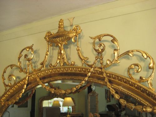 LARGE GILT ADAM'S STYLE MIRROR - ADDITIONAL PHOTO 2