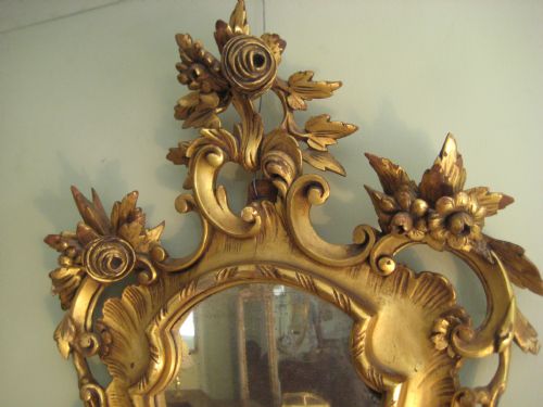 PAIR ITALIAN GILTWOOD MIRRORS - ADDITIONAL PHOTO 3