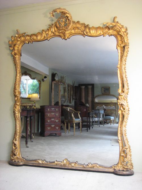 19th century giltwood overmantle - CATEGORY: ANTIQUE MIRRORS - DATED 1800