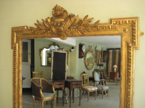 FRENCH GILT LOUIS XVI STYLE MIRROR - ADDITIONAL PHOTO 1
