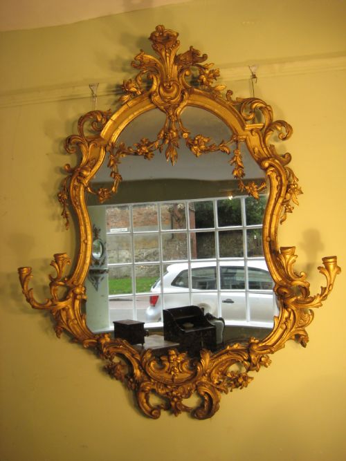 19th century rococo style girandole - CATEGORY: ANTIQUE MIRRORS - DATED 1850