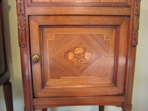 PAIR FRENCH LOUIS XVI STYLE BEDSIDE CABINETS - ADDITIONAL PHOTO 5