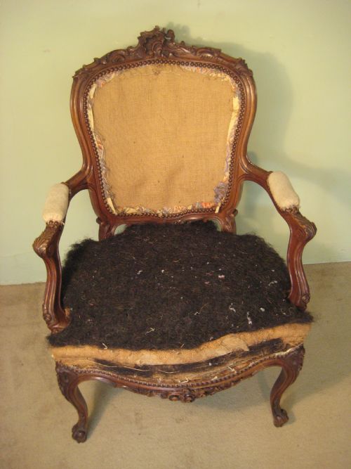 PAIR FRENCH LOUIS XV STYLE FAUTEUILS - ADDITIONAL PHOTO 3