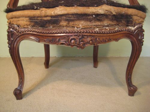 PAIR FRENCH LOUIS XV STYLE FAUTEUILS - ADDITIONAL PHOTO 6