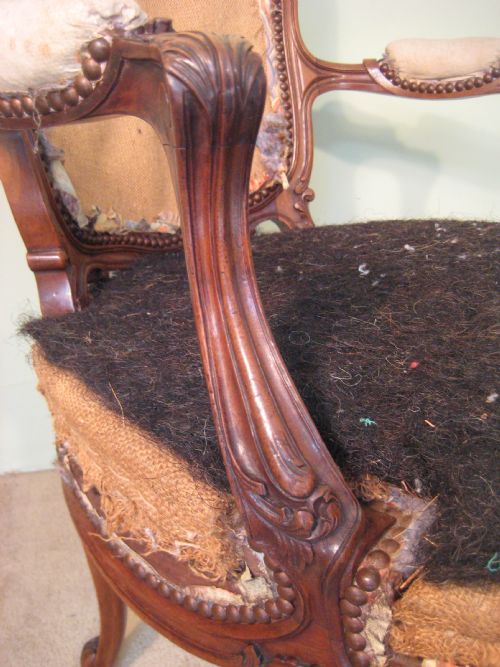 PAIR FRENCH LOUIS XV STYLE FAUTEUILS - ADDITIONAL PHOTO 7