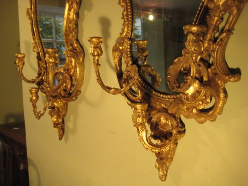 PAIR GILT GIRANDOLES - ADDITIONAL PHOTO 6