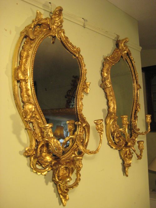 PAIR GILT GIRANDOLES - ADDITIONAL PHOTO 7