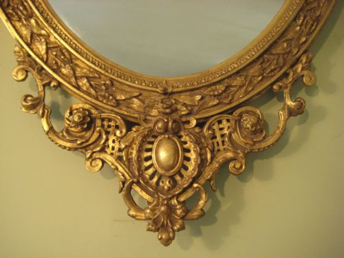 OVAL GILT WALL MIRROR - ADDITIONAL PHOTO 2