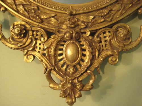 OVAL GILT WALL MIRROR - ADDITIONAL PHOTO 4