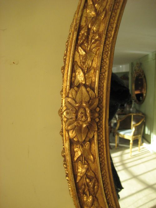OVAL GILT WALL MIRROR - ADDITIONAL PHOTO 5