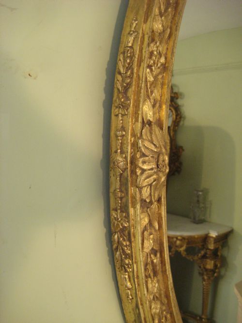 OVAL GILT WALL MIRROR - ADDITIONAL PHOTO 6