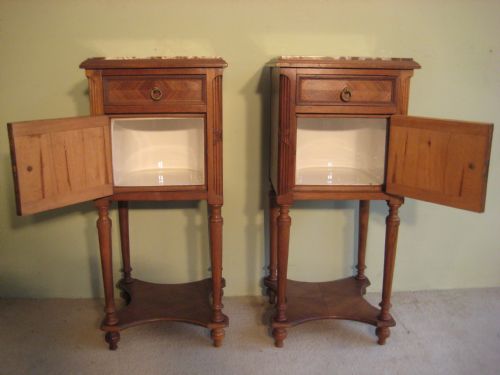 PAIR FRENCH SIDE CABINETS - ADDITIONAL PHOTO 6
