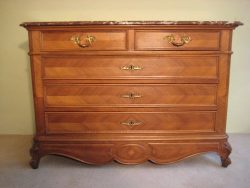 french marble top commode - CATEGORY: ANTIQUE CHEST OF DRAWERS - DATED 1910