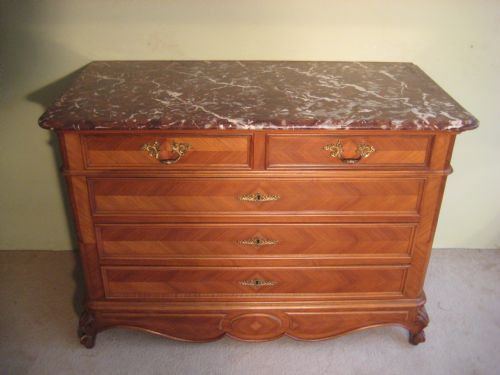 FRENCH MARBLE TOP COMMODE - ADDITIONAL PHOTO 1