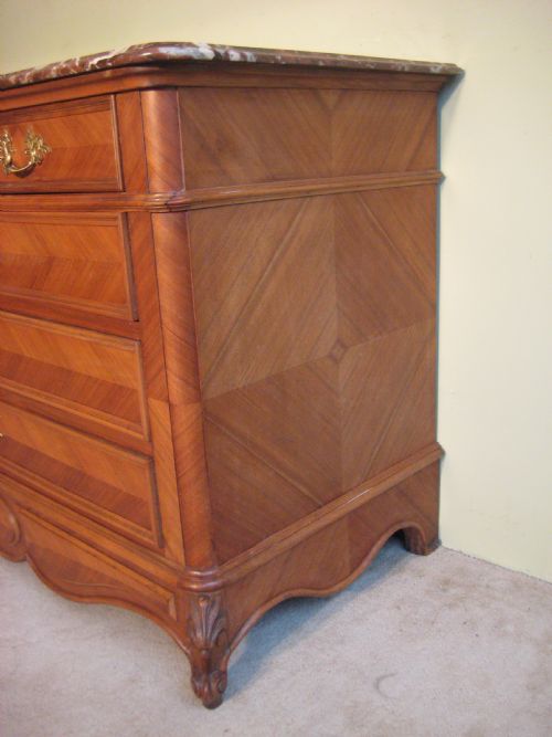 FRENCH MARBLE TOP COMMODE - ADDITIONAL PHOTO 3