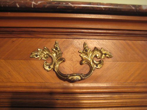 FRENCH MARBLE TOP COMMODE - ADDITIONAL PHOTO 4