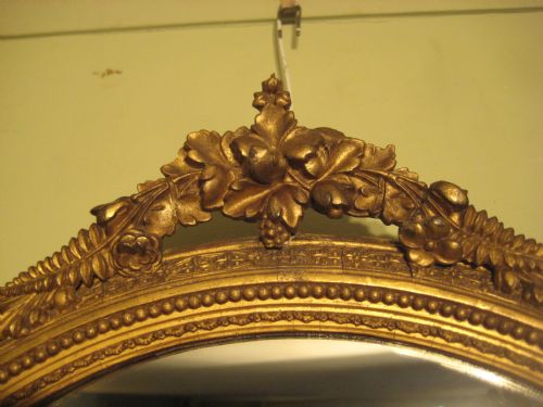 PAIR GILT OVAL MIRRORS - ADDITIONAL PHOTO 2
