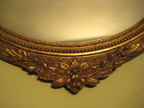 PAIR GILT OVAL MIRRORS - ADDITIONAL PHOTO 3