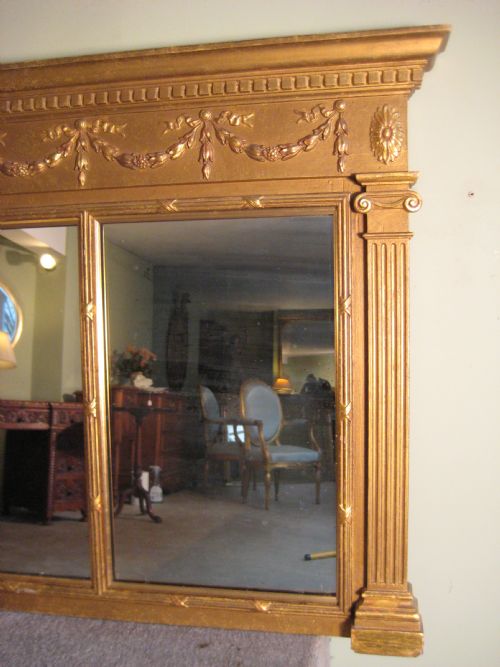ENGLISH GILT TRIPLEPLATE OVERMANTLE - ADDITIONAL PHOTO 2