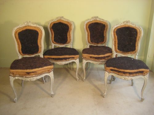 set of four french painted chairs - CATEGORY: ANTIQUE CHAIRS - DATED 1880