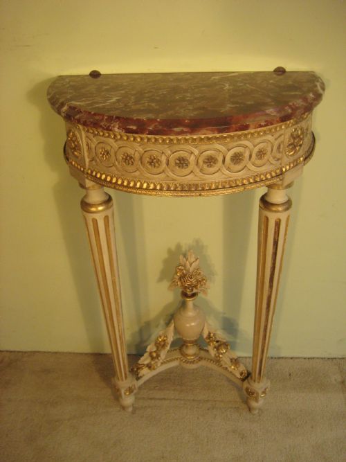 FRENCH LOUIS XVI STYLE CONSOLE TABLE - ADDITIONAL PHOTO 1