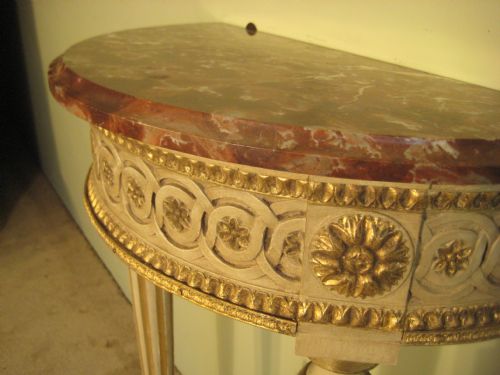 FRENCH LOUIS XVI STYLE CONSOLE TABLE - ADDITIONAL PHOTO 5