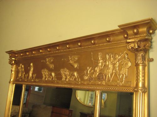 ENGLISH GILT NEOCLASSICAL OVERMANTLE - ADDITIONAL PHOTO 1