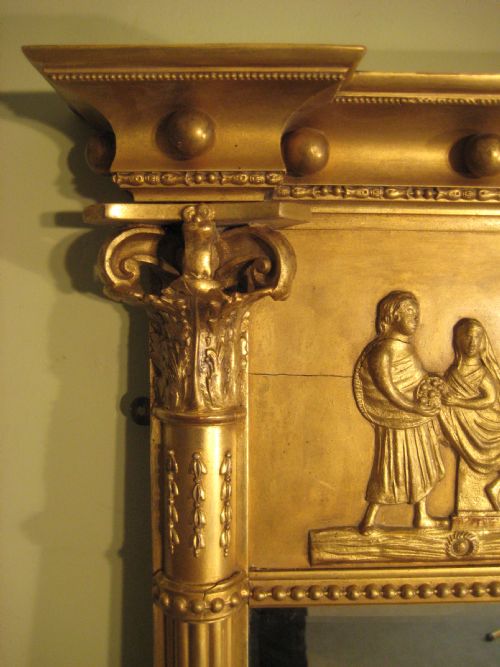 ENGLISH GILT NEOCLASSICAL OVERMANTLE - ADDITIONAL PHOTO 4