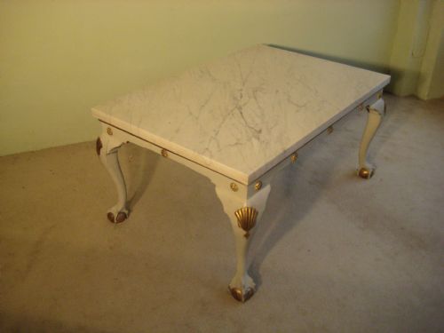 MARBLE TOP LOW CENTRE TABLE - ADDITIONAL PHOTO 1
